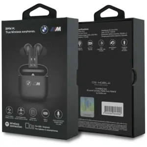 Wholesale BMW M Metal In-Ear Wireless Headphones M Logo Print Bluetooth 5.4 TWS ANC ENC black - BMW829 - {ean13} - Hurt