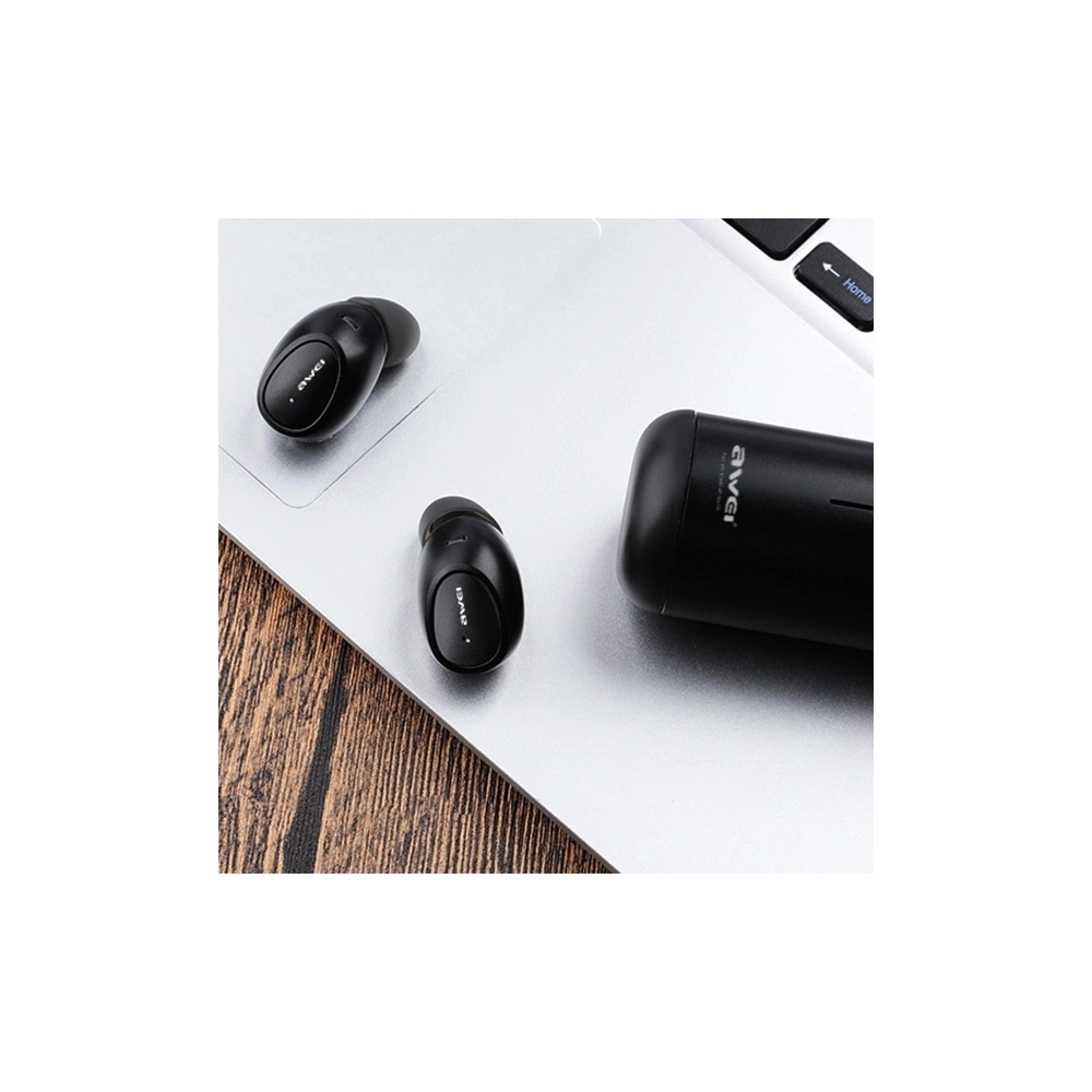 Hurtownia GSM - AWEI słuchawki Bluetooth 5.0 T5 TWS + stacja dokująca czarny/black - AWEI045BLK - {ean13} - Hurt