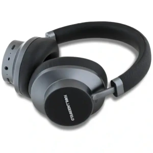 Wholesale Karl Lagerfeld Saffiano Elongated Wireless Over-Ear Headphones Bluetooth 5.4 ANC Black - KLD22044 - {ean13} - Hurt
