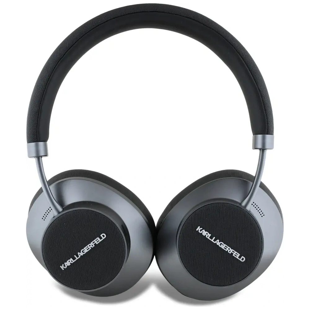 Wholesale Karl Lagerfeld Saffiano Elongated Wireless Over-Ear Headphones Bluetooth 5.4 ANC Black - KLD22044 - {ean13} - Hurt