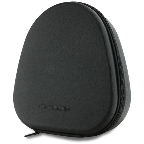 Bezprzewodowe słuchawki nauszne Karl Lagerfeld Saffiano Elongated Bluetooth 5.4 ANC czarny