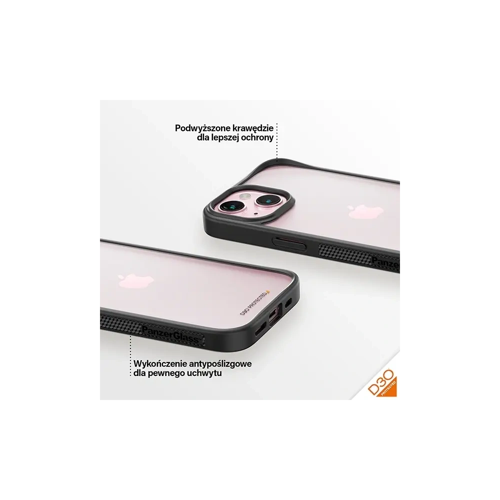 Wholesale PanzerGlass ClearCase Apple iPhone 15 D3O 2xMilitary grade black - PZG926 - {ean13} - Hurt
