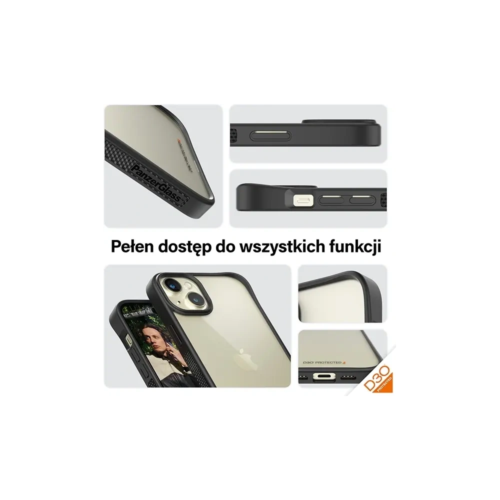 Hurtownia GSM - PanzerGlass ClearCase Apple iPhone 15 Plus / 14 Plus D3O 2xKatona minőségű fekete - PZG927 - {ean13} - Hurt
