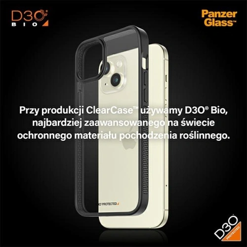 Etui PanzerGlass ClearCase do Apple iPhone 15 Plus / 14 Plus D3O 2xMilitary grade czarny