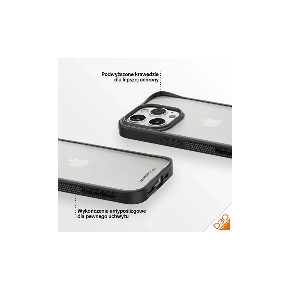 Wholesale PanzerGlass ClearCase Apple iPhone 15 Pro D3O 2xMilitary grade black - PZG928 - {ean13} - Hurt