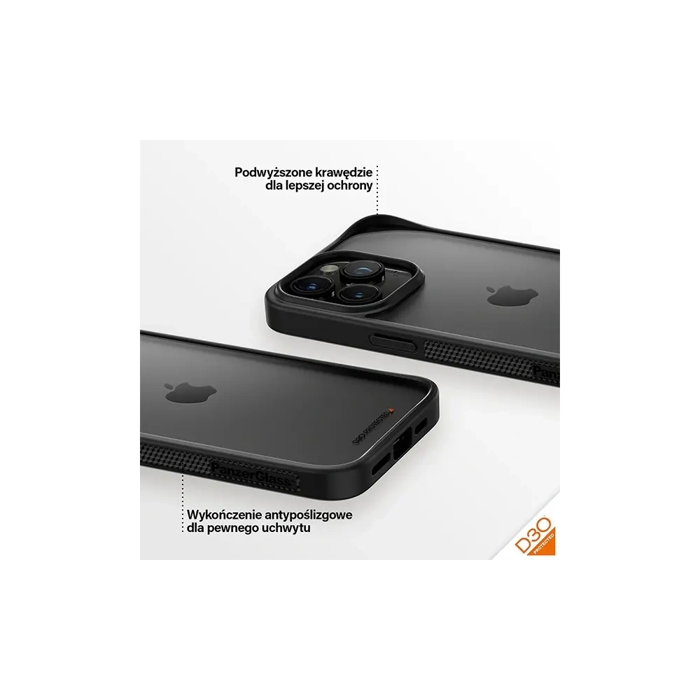 Wholesale PanzerGlass ClearCase Apple iPhone 15 Pro Max D3O 2xMilitary grade black - PZG929 - {ean13} - Hurt