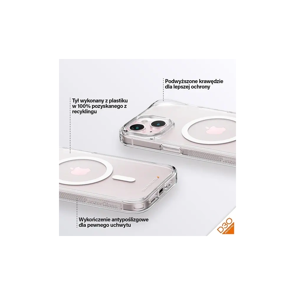 Wholesale PanzerGlass HardCase Apple iPhone 15 / 14 / 13 D3O MagSafe 3xMilitary grade clear - PZG935 - {ean13} - Hurt