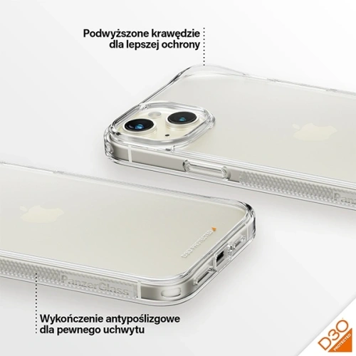Etui PanzerGlass HardCase do Apple iPhone 15 Plus / 14 Plus D3O 3xMilitary grade przezroczysty