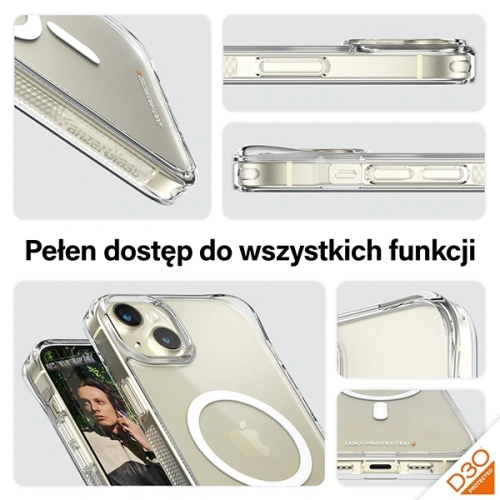 Etui PanzerGlass HardCase do Apple iPhone 15 Plus / 14 Plus D3O MagSafe 3xMilitary grade przezroczysty