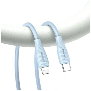 Wholesale USAMS Green Series SJ717 30W USB-C / Lightning cable 1m blue - USA1245 - {ean13} - Hurt