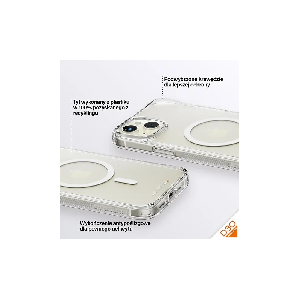 Wholesale PanzerGlass HardCase Apple iPhone 15 Plus / 14 Plus D3O MagSafe 3xMilitary grade clear - PZG937 - {ean13} - Hurt