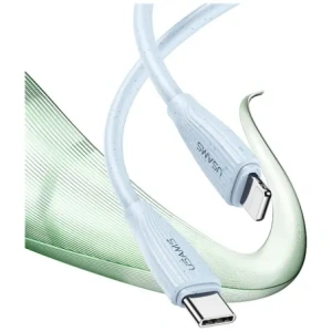 Wholesale USAMS Green Series SJ717 30W USB-C / Lightning cable 1m blue - USA1245 - {ean13} - Hurt