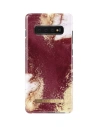 Etui iDeal Of Sweden Samsung Galaxy S10+ Plus (Marble Burgundy Auriu)