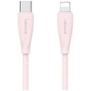 Wholesale USAMS Green Series SJ717 30W USB-C / Lightning cable 1m pink - USA1246 - {ean13} - Hurt