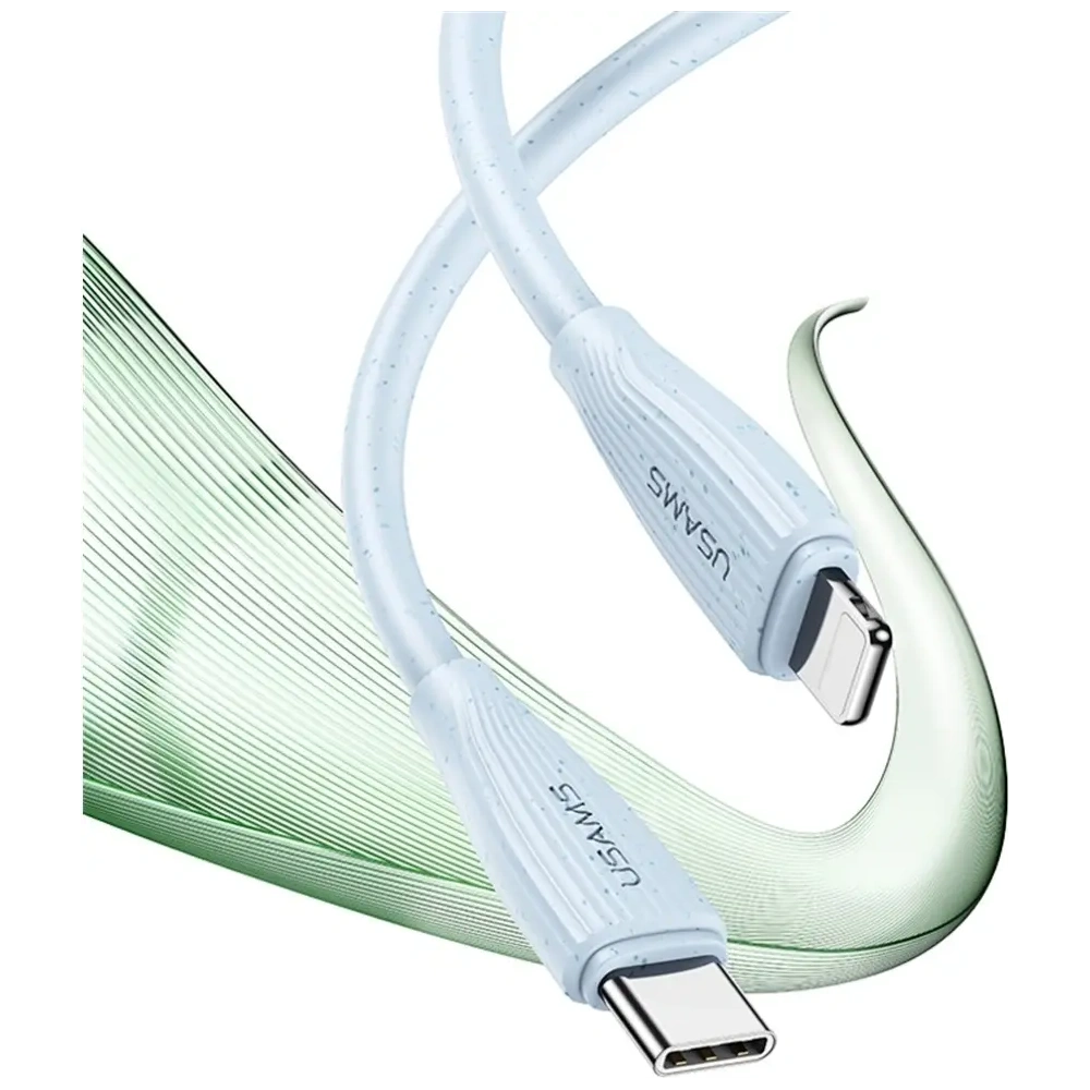 Hurtownia GSM - Cablu USB-C / Lightning USAMS Green Series SJ717 30W 1m roz pink - USA1246 - {ean13} - Hurt