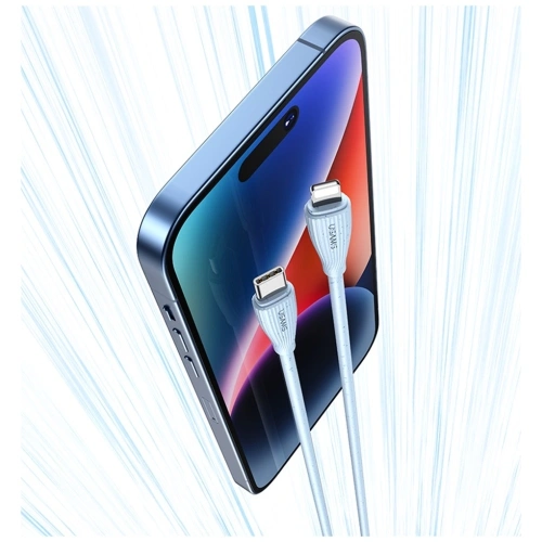 Kabel USAMS Green Series SJ717 30W USB-C / Lightning 1m różowy