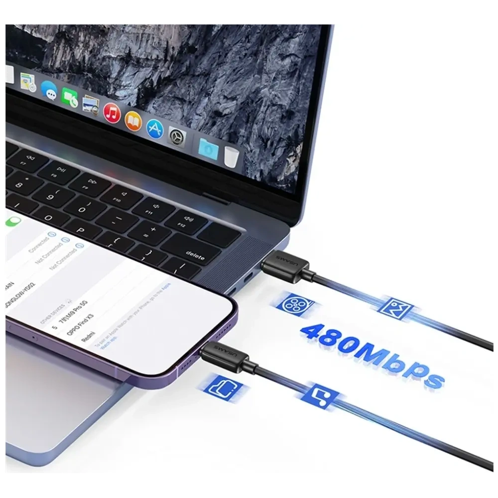 Wholesale USAMS KY Series US-SJ689 2.4A USB-A / Lightning cable 1m white - USA1247 - {ean13} - Hurt