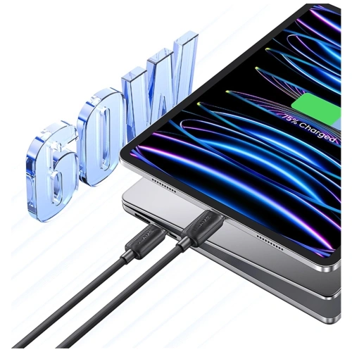 Kabel USAMS KY Series US-SJ691 60W USB-C / USB-C 1m czarny