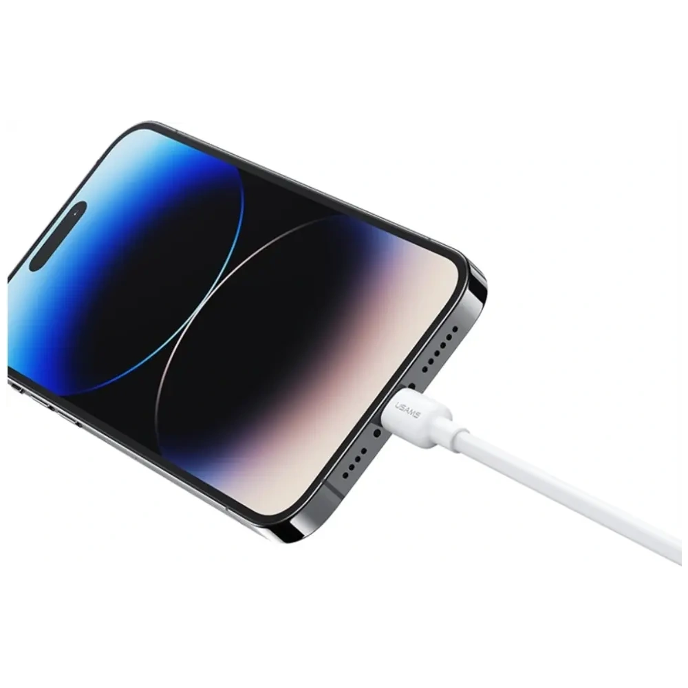 Wholesale USAMS US-SJ610 U84 PD 20W USB-C / Lightning cable 1m white - USA1252 - {ean13} - Hurt