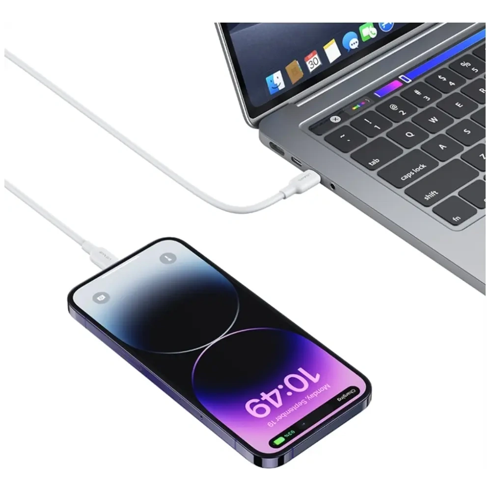 Wholesale USAMS US-SJ610 U84 PD 20W USB-C / Lightning cable 1m white - USA1252 - {ean13} - Hurt