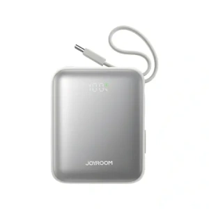 Wholesale Joyroom JR-PBF27 10000mAh 22.5W Power bank with built-in USB-C and Lightning cables, white - JYR1245 - {ean13} - Hurt