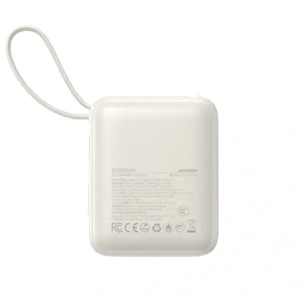 Wholesale Joyroom JR-PBF27 10000mAh 22.5W Power bank with built-in USB-C and Lightning cables, white - JYR1245 - {ean13} - Hurt
