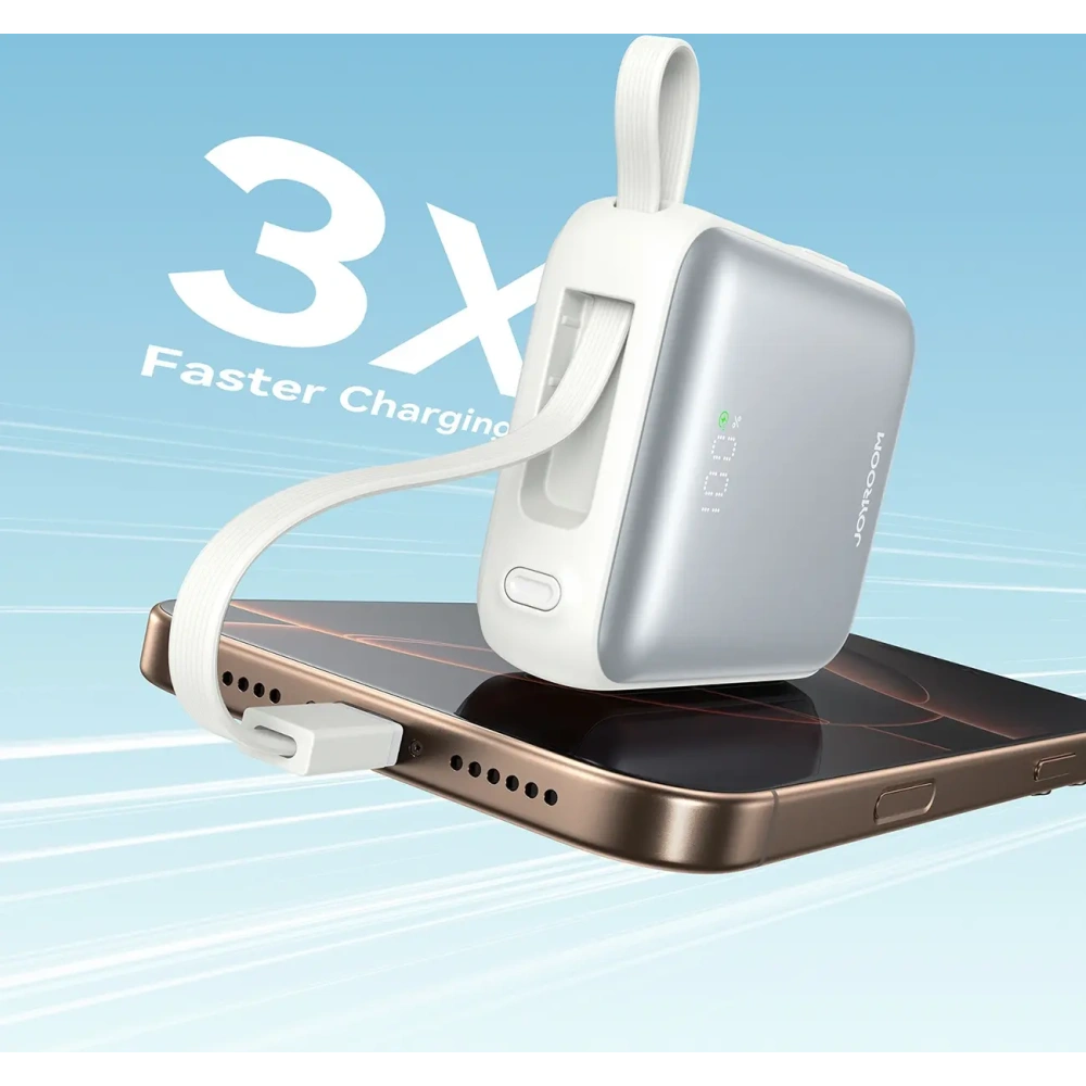 Hurtownia GSM - Joyroom JR-PBF27 10000mAh 22.5W Power banka s vestavěnými USB-C a Lightning kabely, bílá - JYR1245 - {ean13} - Hurt