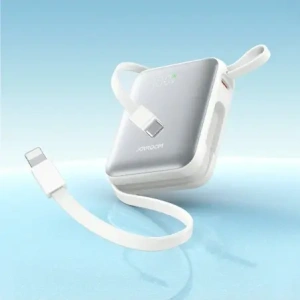 Wholesale Joyroom JR-PBF27 10000mAh 22.5W Power bank with built-in USB-C and Lightning cables, white - JYR1245 - {ean13} - Hurt