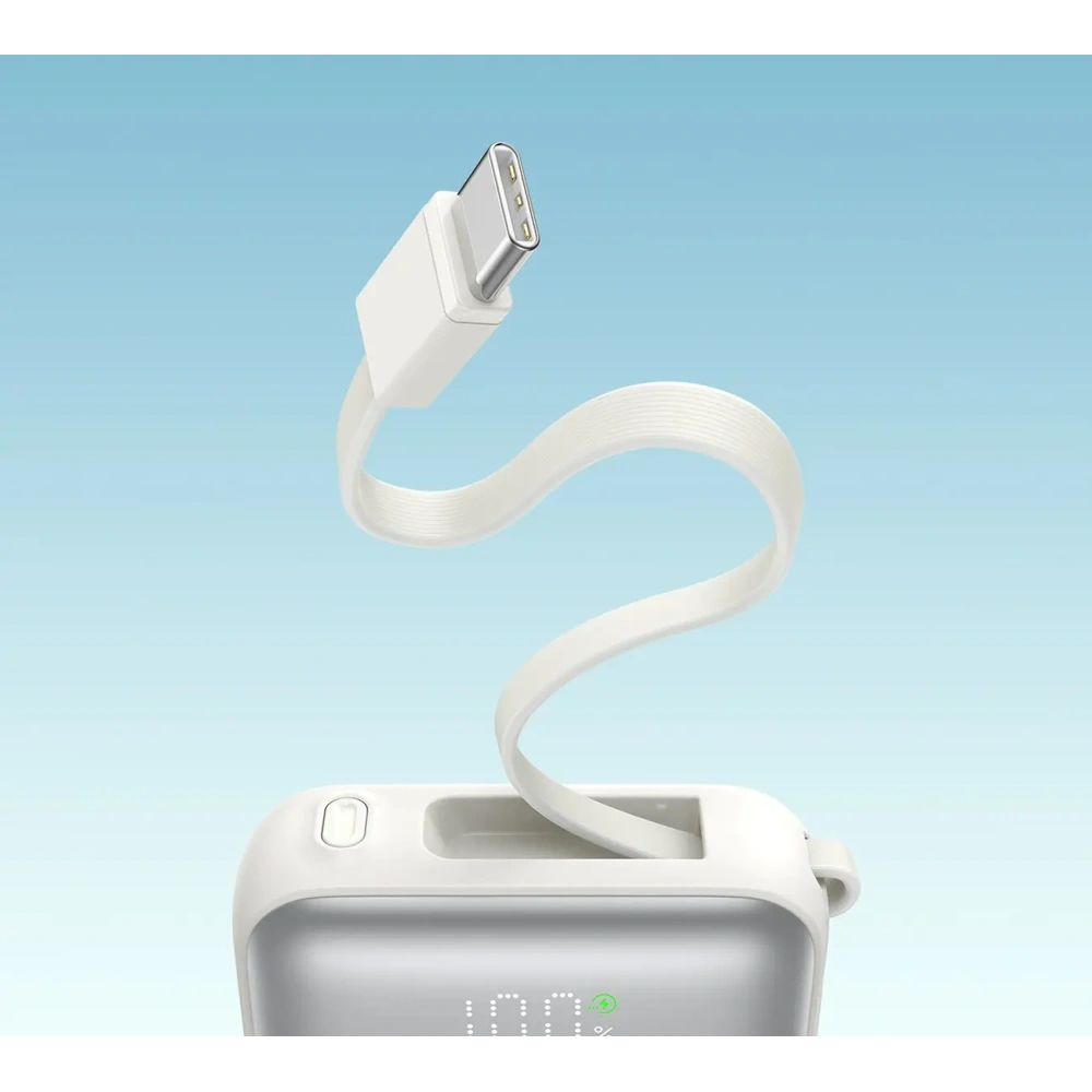 Hurtownia GSM - Joyroom JR-PBF27 10000mAh 22.5W Power banka s vestavěnými USB-C a Lightning kabely, bílá - JYR1245 - {ean13} - Hurt