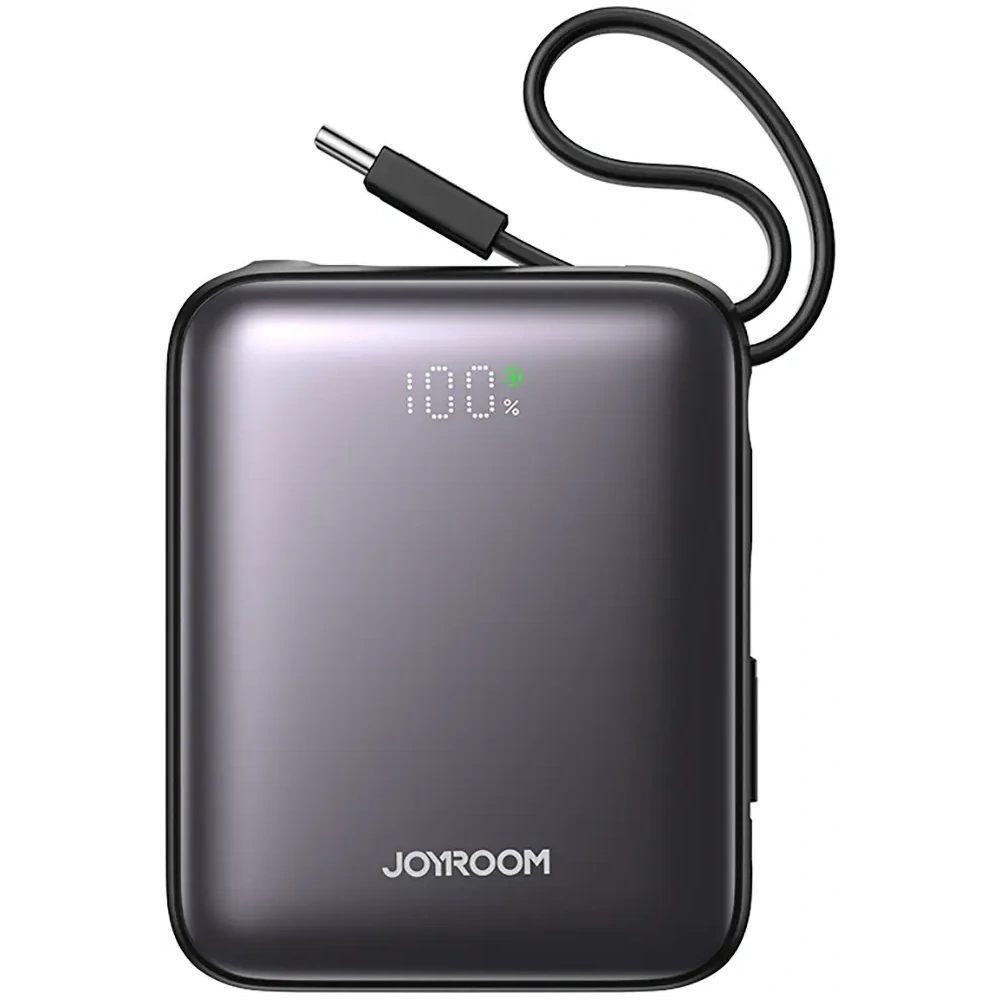 Hurtownia GSM - Joyroom JR-PBF27 10000mAh 22.5W Power banka s vestavěnými kabely USB-C a Lightning, černá - JYR1246 - {ean13} - Hurt