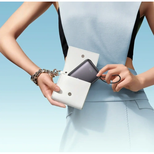 Powerbank Joyroom JR-PBF27 10000mAh 22.5W z wbudowanymi kablami USB-C, Lightning czarny