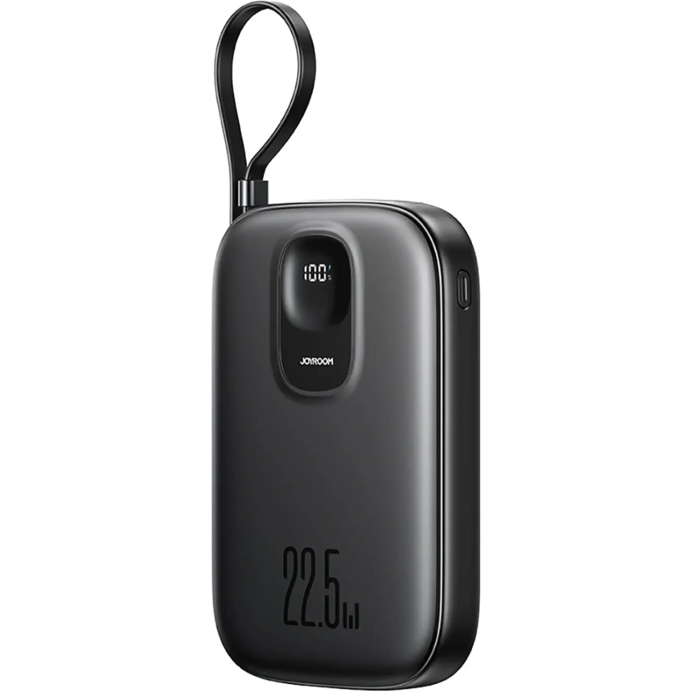 Hurtownia GSM - Joyroom JR-PBF18 10000mAh 22.5W Power banka s vestavěným Lightning kabelem + USB-C / USB-C kabel 0,25 cm černý - JYR1249 - {ean13} - Hurt