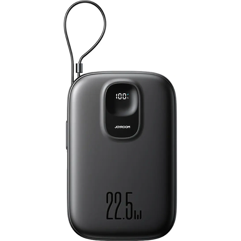 Wholesale Joyroom JR-PBF18 10000mAh 22.5W Power bank with built-in Lightning cable + USB-C / USB-C cable 0.25cm black - JYR1249 - {ean13} - Hurt