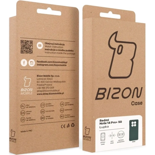Etui Bizon Case Łupka do Xiaomi Redmi Note 14 Pro+ Plus 5G zielone