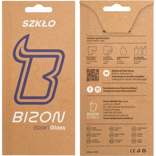 Szkło hartowane Bizon Glass Edge 2 do Honor 400 Lite 5G czarna ramka