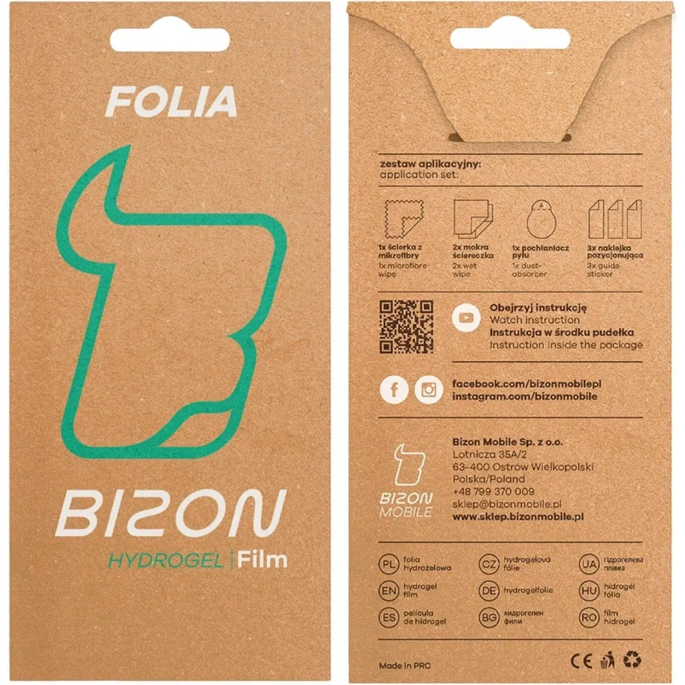 Wholesale Bizon Glass Hydrogel Front Honor 400 Lite 5G [2 PACK] - BIZ9128 - {ean13} - Hurt