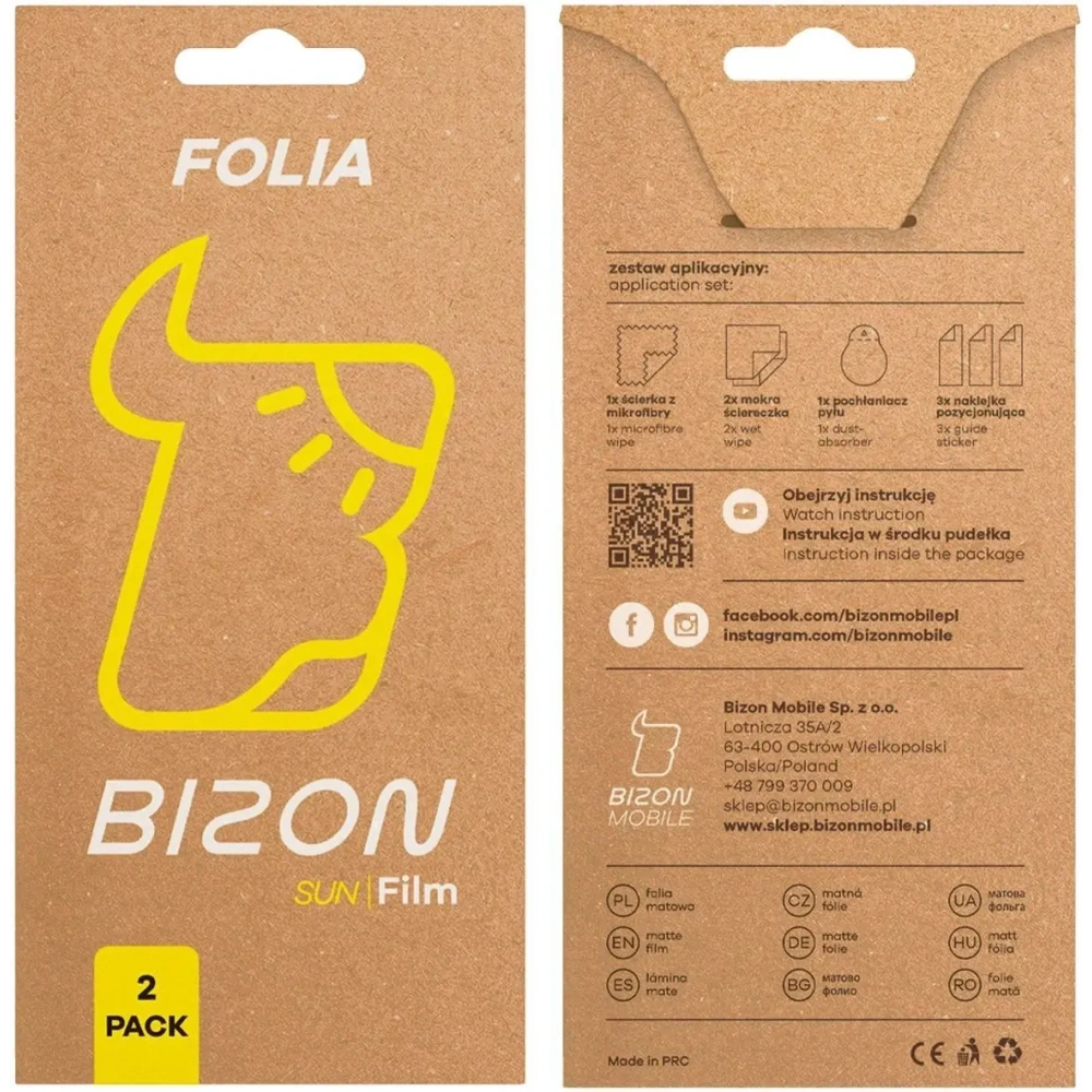 Hurtownia GSM - Bizon Üvegfólia Nap Samsung Galaxy A56 5G [2 CSOMAG] - BIZ9130 - {ean13} - Hurt