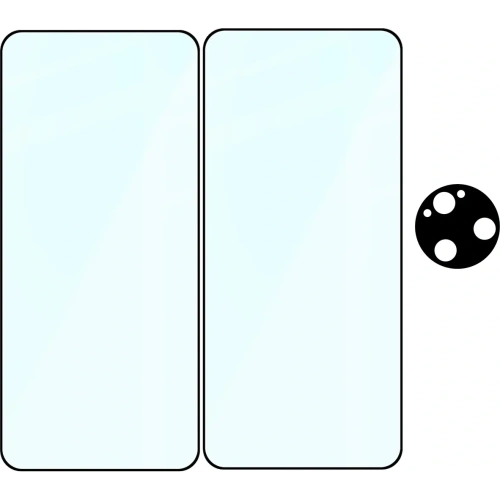 2x szkło na ekran + 1x na aparat Bizon Edge 2 Pack do Xiaomi Poco F7 Ultra