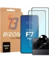 Bizon Edge 2 Pack 2x gehärtetes Glas + 1x Linsenschutz für Xiaomi Poco F7 Pro