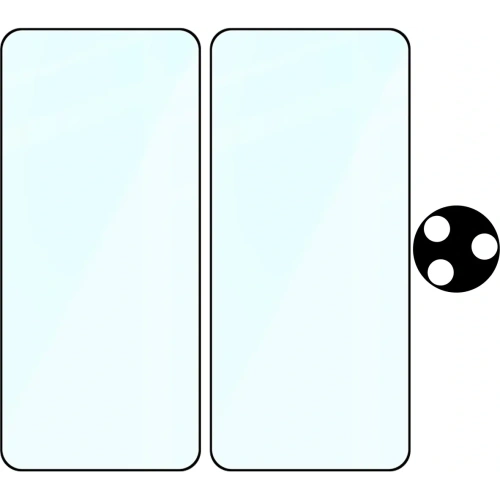 2x szkło na ekran + 1x na aparat Bizon Edge 2 Pack do Xiaomi Poco F7 Pro