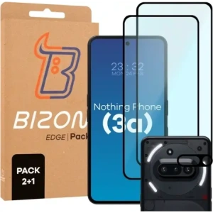 Hurtownia GSM - Bizon Edge 2 Pachet 2x sticlă temperată + 1x protecție pentru lentilă Nothing Phone (3a) - BIZ9134 - {ean13} - Hurt