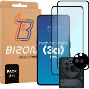 Hurtownia GSM - Bizon Edge 2 Pachet 2x sticlă securizată + 1x protecție lentilă Nothing Phone (3a) Pro - BIZ9135 - {ean13} - Hurt