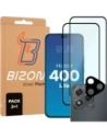 Bizon Edge 2 Pack 2x tempered glass + 1x lens protection Honor 400 Lite 5G