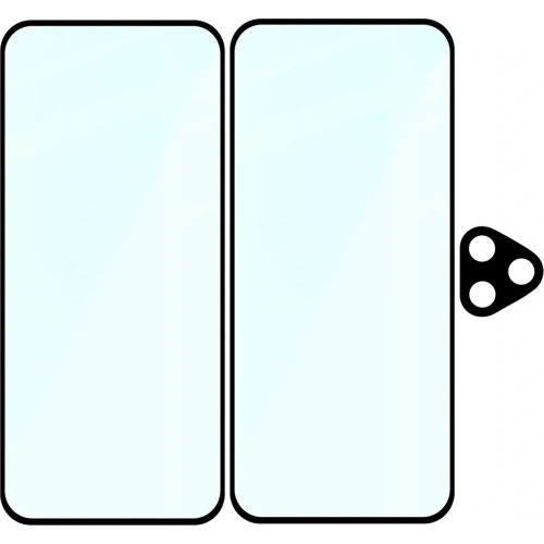 2x szkło na ekran + 1x na aparat Bizon Edge 2 Pack do Honor 400 Lite 5G