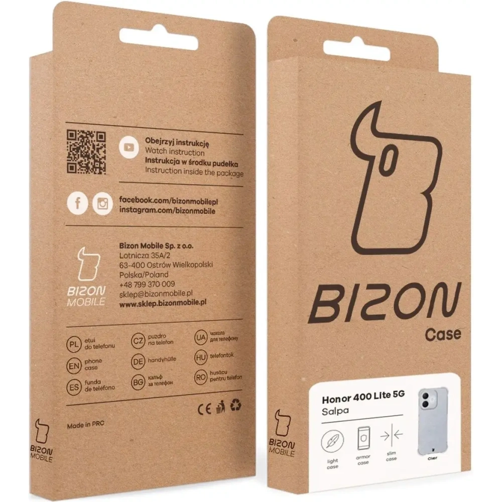 Wholesale Bizon Case Salpa Honor 400 Lite 5G clear - BIZ9138 - {ean13} - Hurt