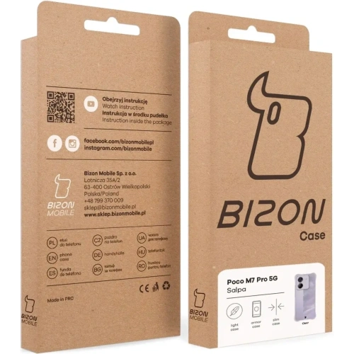 Elastyczne etui Bizon Case Salpa do Xiaomi Poco M7 Pro 5G przezroczyste