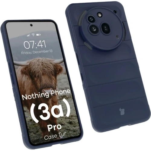 Pancerne etui Bizon Case Tur do Nothing Phone (3a) Pro granatowe