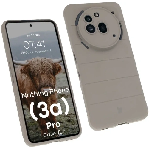 Pancerne etui Bizon Case Tur do Nothing Phone (3a) Pro jasnoszare