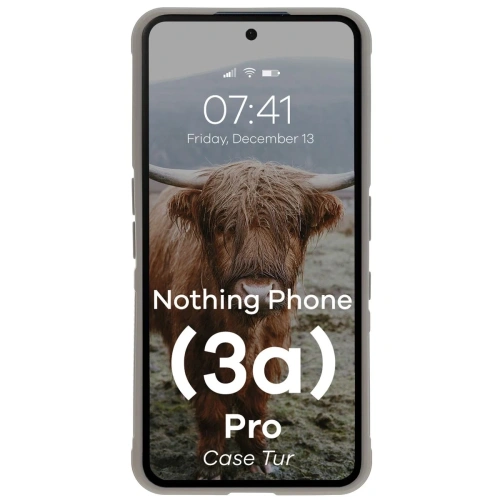 Pancerne etui Bizon Case Tur do Nothing Phone (3a) Pro jasnoszare