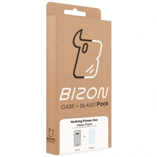 Etui + 2x szkło na ekran Bizon Case Clear Pack do Nothing Phone (3a)